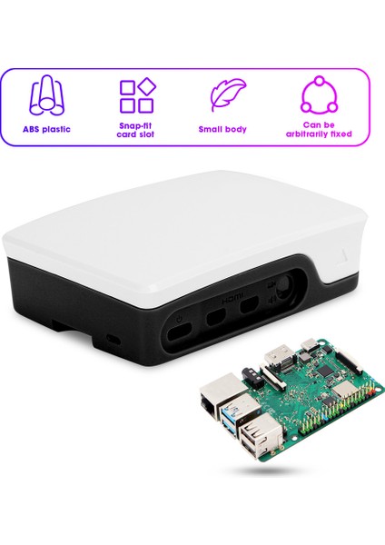 Abs Kasa Muhafaza Kutusu Siyah Beyaz Raspberry Pi 4b Koruyucu Kabuk Kutusu Siyah Beyaz Için Uygun (Yurt Dışından)