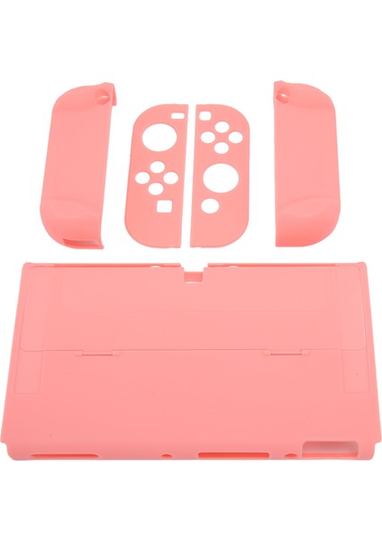 Koruyucu Kılıf Switch Color Shell Tam Koruma Ergonomik El Tutma Oyun Konsolu Muhafaza Kapağı Koyu Pembe (Yurt Dışından)