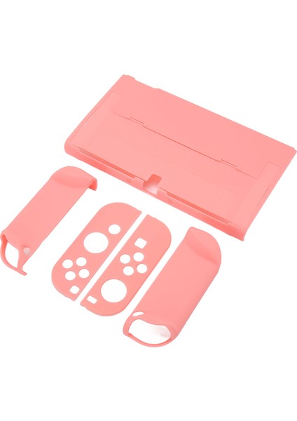 Koruyucu Kılıf Switch Color Shell Tam Koruma Ergonomik El Tutma Oyun Konsolu Muhafaza Kapağı Koyu Pembe (Yurt Dışından) modelleri