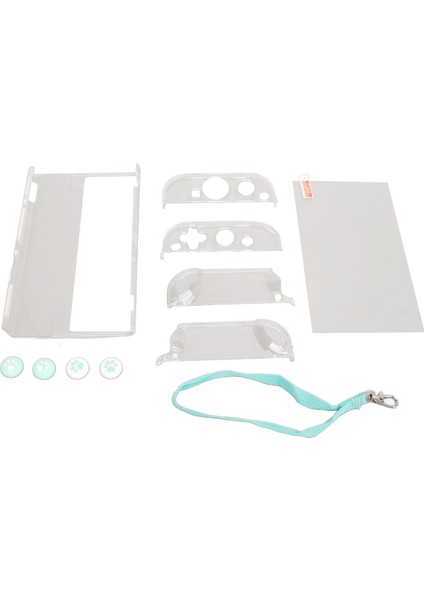 Oyun Konsolu Koruyucu Kit Taşıma Çantası Şeffaf Kılıf Ekran Temperli Film Silikon Joystick Kılıfları Switch OLED Yeşil (Yurt Dışından) fiyatları