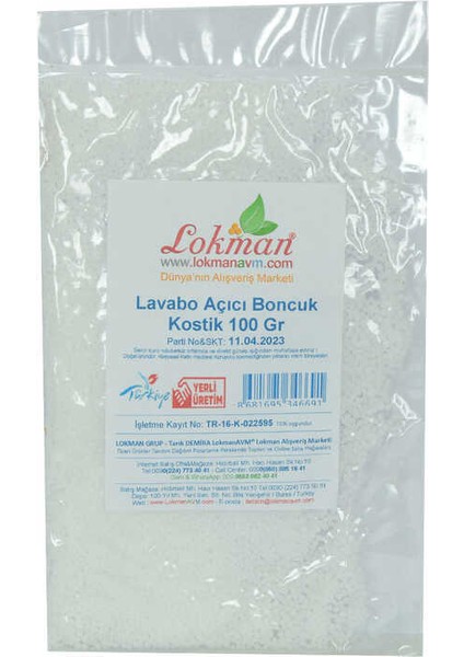 Lavabo Açıcı Boncuk Kostik 100 gr Paket fiyatları