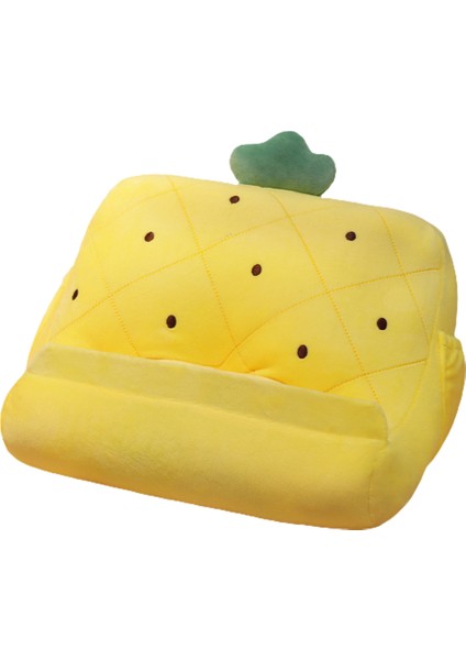 Meyve Tablet Standı Yastık Taşınabilir Üçgen Tablet Tutucu Yumuşak Peluş Yastık Tablet Yastık Tutucu Doğum Günleri Tatiller ve Noel Ananas (Yurt Dışından)
