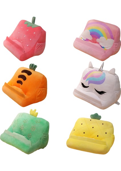 Meyve Tablet Standı Yastık Taşınabilir Üçgen Tablet Tutucu Yumuşak Peluş Yastık Tablet Yastık Tutucu Doğum Günleri Tatiller ve Noel Ananas (Yurt Dışından) modelleri