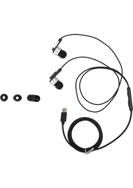 USB C Kulaklık Kulak Içi Kulaklıklar Hifi Stereo Bas Gürültü Önleyici USB Type C Kablolu Kulaklıklar Akıllı Telefon Tablet Dizüstü Bilgisayar Için Mikrofonlu (Yurt Dışından)