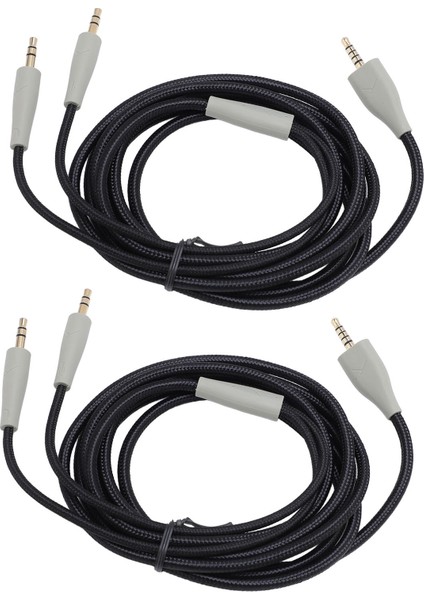 2 Adet Pc 3.5mm'den Çift 3.5mm Kulaklık Kablosu 6.6ft Ofc 3.5mm'den Çift 3.5mm Jak Ses Kablosu MMX100 Kulaklık Mikrofonu Için (Yurt Dışından)