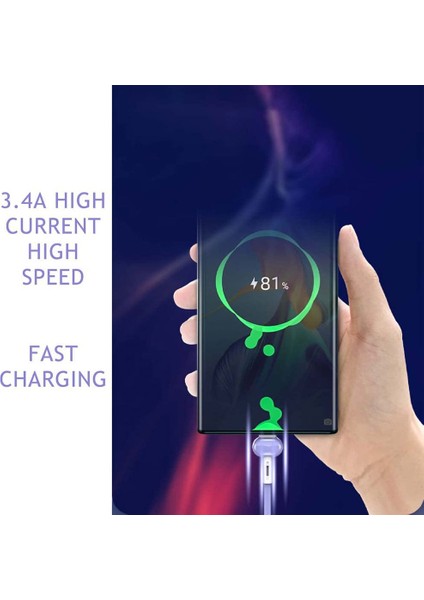 Çoklu Şarj Kablosu Silikon Anahtarlık 3'ü 1 Arada Şarj Kablosu Micro Usb/type C ile Uyumlu (Yurt Dışından) modelleri