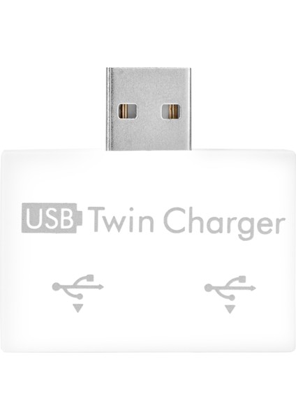 Hub Usb2.0 Erkek - 2 Portlu USB Çift Şarj Cihazı Ayırıcı Adaptör Dönüştürücü Konsantratör (Beyaz) (Yurt Dışından) fiyatları