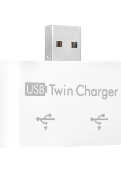 Hub Usb2.0 Erkek - 2 Portlu USB Çift Şarj Cihazı Ayırıcı Adaptör Dönüştürücü Konsantratör (Beyaz) (Yurt Dışından) modelleri