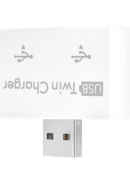 Hub Usb2.0 Erkek - 2 Portlu USB Çift Şarj Cihazı Ayırıcı Adaptör Dönüştürücü Konsantratör (Beyaz) (Yurt Dışından) indirimleri
