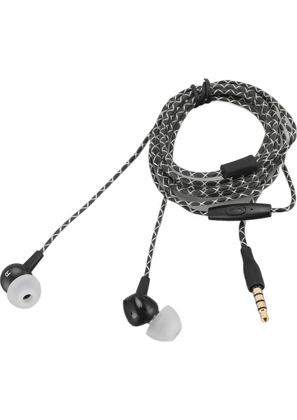 Mikrofonlu Kablolu Kulaklıklar Hd Stereo Bas Gürültü Azaltma 3,5 mm Jaklı Kulaklıklar Akıllı Telefonlar Tabletler Siyah (Yurt Dışından) modelleri