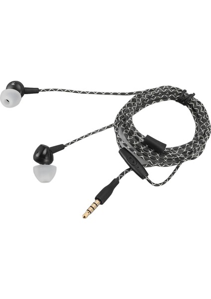 Mikrofonlu Kablolu Kulaklıklar Hd Stereo Bas Gürültü Azaltma 3,5 mm Jaklı Kulaklıklar Akıllı Telefonlar Tabletler Siyah (Yurt Dışından) fırsatları