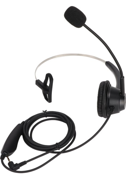 H360‑2.5MV 2.5mm Iş Kulaklığı Hoparlör Sesi Ayarlama ve Mikrofon Sessize Alma Özellikli Monaural Ofis Kulaklığı (Yurt Dışından)