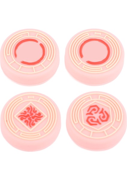 4 Adet Kontrolör Başparmak Kapağı Artırılmış Konfor Silikon Kaymaz Joystick Başparmak Kapağı Switch Pro Pembe (Yurt Dışından)