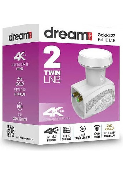 Çiftli Profesyonel Lnb 4K Full Hd Uydu Anten Çanak