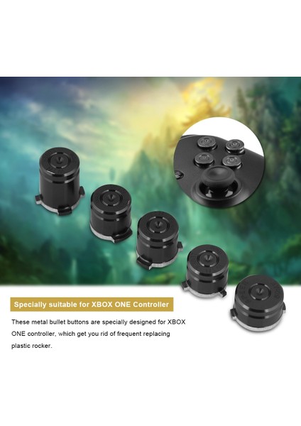 Bullet Buttons Abxy Alüminyum 9mm Düğmeler Bullet Buttons Xbox One Kontrolcüsü Için - Siyah (Yurt Dışından) indirimleri