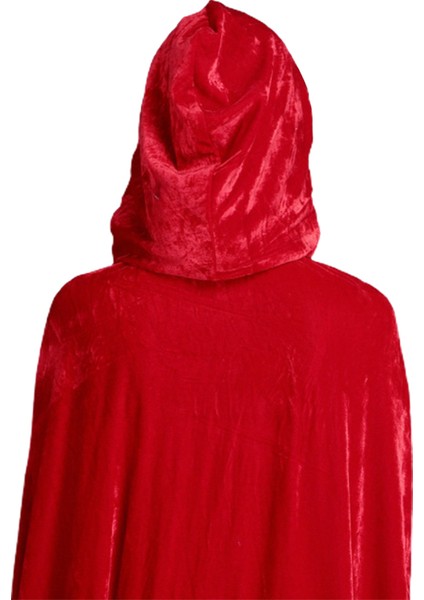 1.5m Kırmızı Başlıklı Pelerin Noel Kostümü Noel Baba Pelerini Kırmızı Manto Noel Partisi Cosplay Kostümü (Yurt Dışından) fırsatları