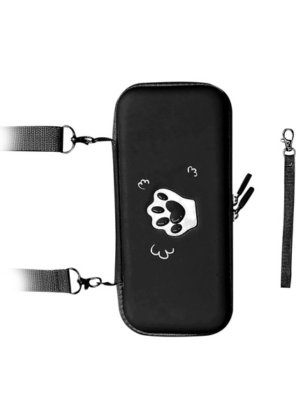 Sevimli Kedi Pençesi Taşıma Çantası Pu Deri Sert Koruyucu Kılıf Omuz Askısı ve El Ipi ile Switch Oyun Konsolu Siyah (Yurt Dışından) fırsatları