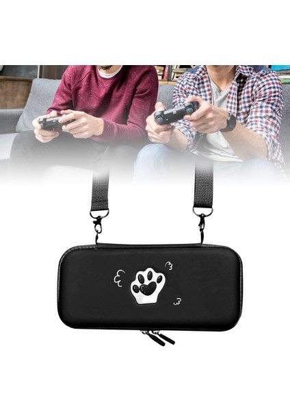Sevimli Kedi Pençesi Taşıma Çantası Pu Deri Sert Koruyucu Kılıf Omuz Askısı ve El Ipi ile Switch Oyun Konsolu Siyah (Yurt Dışından) indirimleri