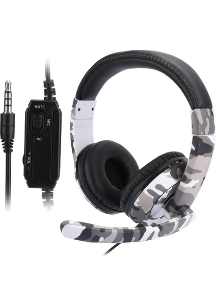 Baş Üstü Telefon Bilgisayar Oyun Kulaklığı Ps4 Beyaz Kamuflaj Için Kulaklık (Yurt Dışından) fiyatları