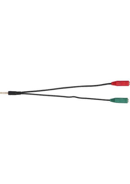 1'i 2'ye 3,5 mm Erkekten Kadına Çift Kulaklık Mikrofon Adaptörü Kulaklık Çift Ses Ayırıcı (Yurt Dışından)