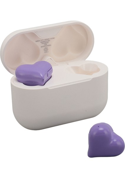 Kalp Şeklinde Kablosuz Kulaklıklar Hıfı Stereo Ses Su Geçirmez Bluetooth 5.3 Kulaklık Şarj Kutusu ile Kızlar Kadınlar Mor (Yurt Dışından) indirimleri
