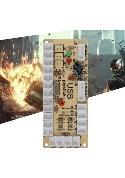 Raspberry Pi Ana Bilgisayar Oyun Makinesi Için Arcade Oyunu USB Kodlayıcı Düğme Kontrol Cihazı BLACKCY-822A (Yurt Dışından)