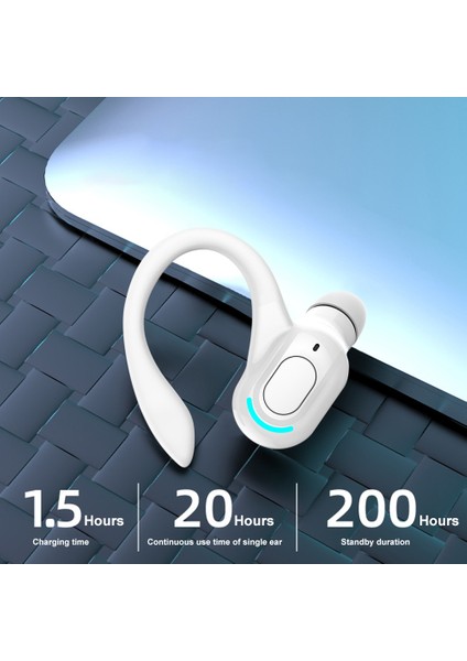Tek Kulak Bluetooth Kulaklık Saf Beyaz Stereo Hd Ses Kablosuz Mono Kulaklık Kulak Içi Kulaklık Spor Koşu Egzersizi Için (Yurt Dışından) modelleri