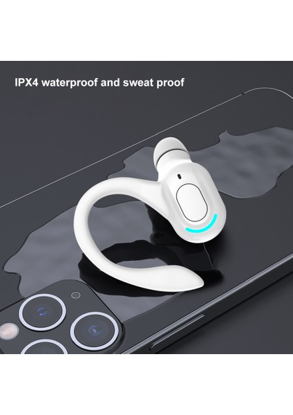 Tek Kulak Bluetooth Kulaklık Saf Beyaz Stereo Hd Ses Kablosuz Mono Kulaklık Kulak Içi Kulaklık Spor Koşu Egzersizi Için (Yurt Dışından) fırsatları