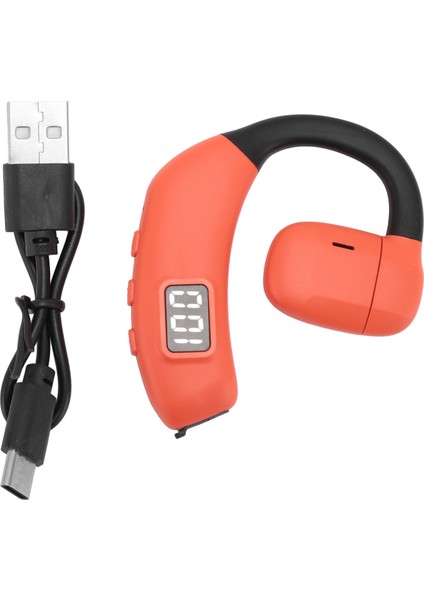 Kablosuz Bluetooth 5.4 Kulaklık Açık Kulak Hava Iletimli Kulaklık Gürültü Azaltma Kablosuz Spor Tek Kulak Kulaklık Android Dizüstü Bilgisayar Kamyon Sürücüsü Turuncu (Yurt Dışından)