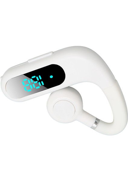 Bluetooth Kulaklık V5.3 Gürültü Önleyici Eller Serbest Kulaklık Ultra Hafif Taşınabilir 180 Derece Döndürülebilir Mikrofon Iş Için Beyaz (Yurt Dışından)