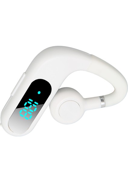 Bluetooth Kulaklık V5.3 Gürültü Önleyici Eller Serbest Kulaklık Ultra Hafif Taşınabilir 180 Derece Döndürülebilir Mikrofon Iş Için Beyaz (Yurt Dışından)