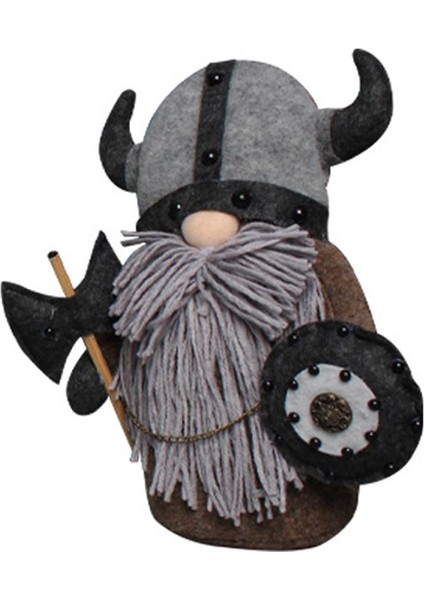 Yüzü Olmayan Cüce Peluş Bebek Şövalye Cüce Viking Gladyatör Figürü Masa Süsleri Dekorasyon (Yurt Dışından)