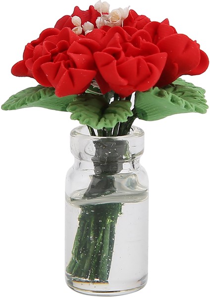 1:12 Bebek Evi Mini Bonsai Modeli Oyuncak Bahçe Bitki Dekorasyon Aksesuarları (Kırmızı) (Yurt Dışından) modelleri
