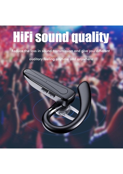 Bluetooth 5.1 Kulaklık Tek Kulak Bluetooth Kulaklık Enc Akıllı Gürültü Önleyici Kablosuz Kulaklık Kulak Içi Kulaklık Iş Için (Yurt Dışından)