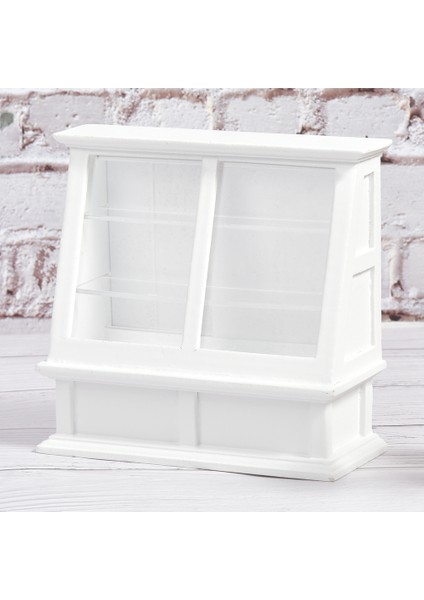 1:12 Bebek Evi Minyatür Simüle Ahşap Pasta Dolabı Sürgülü Kapılı Mini Mobilya Modelibeyaz (Yurt Dışından) fırsatları