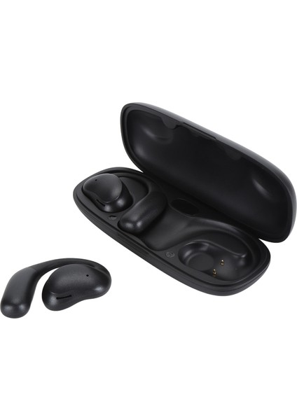 Açık Kulak Kulaklık Bluetooth 5.4 Kablosuz Kulaklık Şarj Kutusu ile 12 Saat Çalma Süresi Ipx7 Su Geçirmez Spor Kulaklıkları Egzersiz Bisiklet Koşu Siyah (Yurt Dışından)