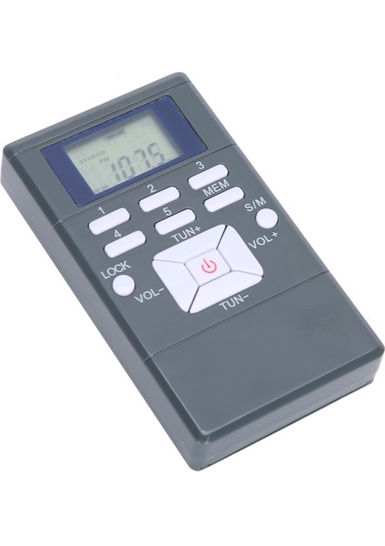 QQT102 Profesyonel Radyo Mini Taşınabilir Fm Stereo Alıcı LCD Ekranlı Kulaklıkkoyu Gri (Yurt Dışından)