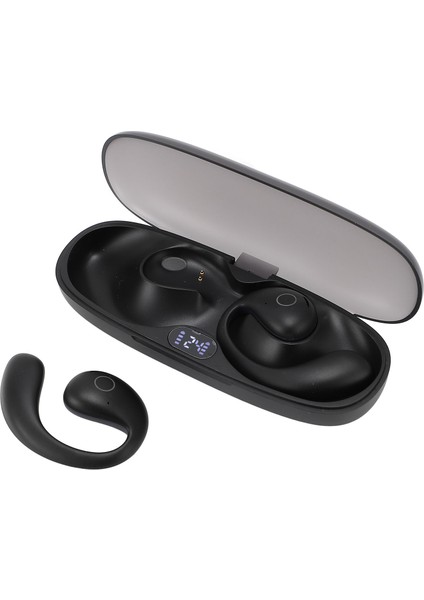 Kablosuz Kulaklık Bluetooth 5.4 Spor Kulaklıkları LED Güç Ekranı 42 Saat Çalma Süresi Bisiklet Koşu Antrenman Siyah (Yurt Dışından)