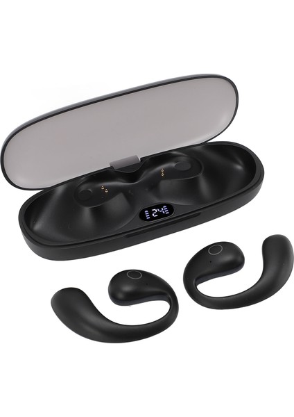 Kablosuz Kulaklık Bluetooth 5.4 Spor Kulaklıkları LED Güç Ekranı 42 Saat Çalma Süresi Bisiklet Koşu Antrenman Siyah (Yurt Dışından)