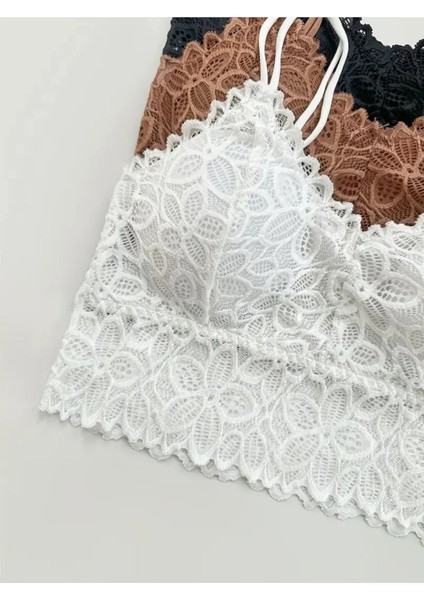 Dantel Bralette Rahat Şık Yumuşak Doku Sütyen