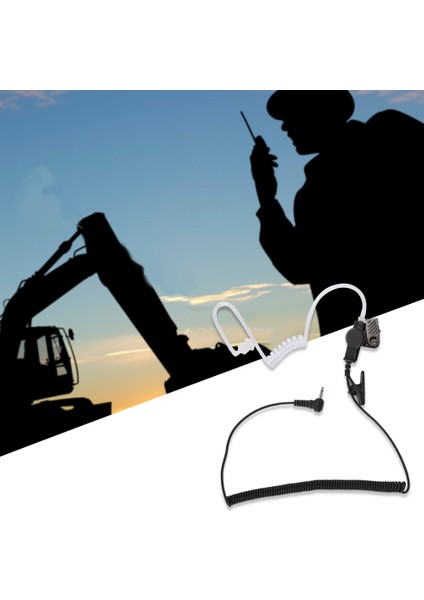 2.5mm Hava Akustik Ses Tüplü Kulaklıklar Sadece Dinleme Kulaklığı Walkie Talkie Radyo Için (Yurt Dışından) fırsatları