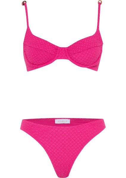 Bürümcük Fuşya Balenli Bikini Takım