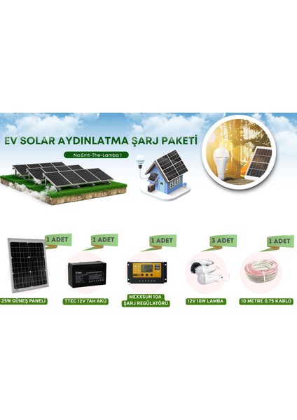 Çobanlar Için Telefon Şarj Aleti ve Lamba Seti Güneş Enerjili