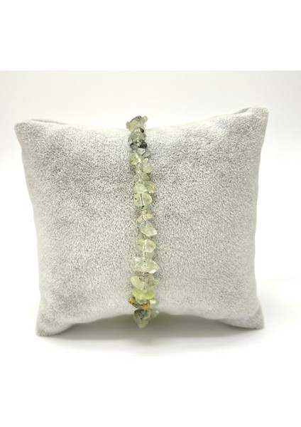 Sertifikalı Prehnit Saçaklı Model Doğal Taş Makrome Bileklik Ayarlanabilir Ölçü fırsatları