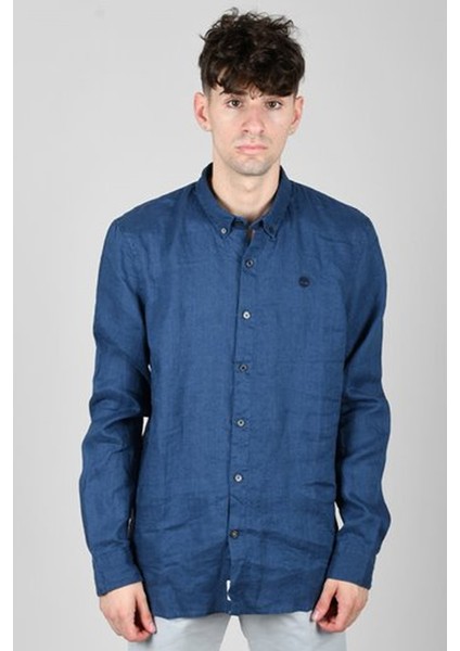 Mıll Brook Linen Shirt Erkek Lacivert Gömlek - TB0A2DC3 fırsatları