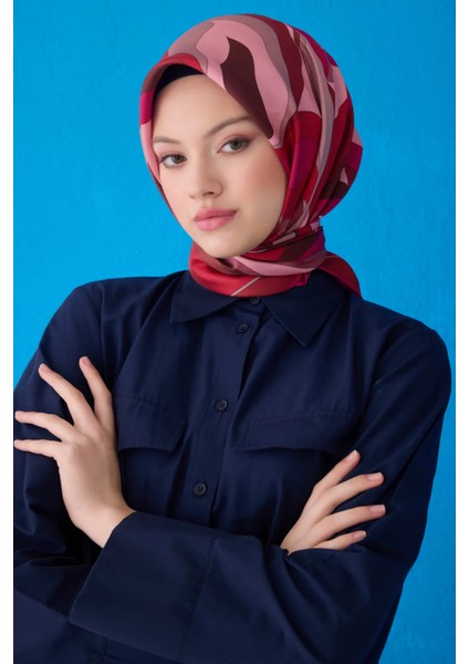 Saf Ipek Eşarp 4108D02( Twill Ipek) -8691