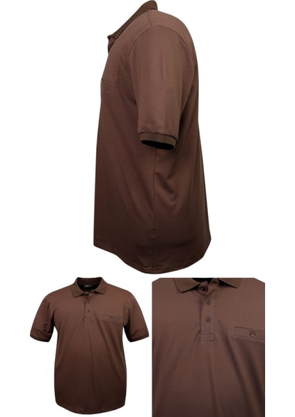 Erkek Büyük Beden 115 - 155 Kilo Arası Uygun Bedenli Likralı Pike Polo Yaka Cepli Tişört modelleri