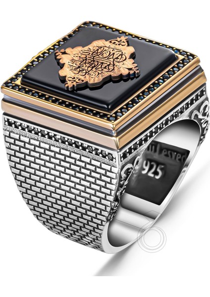 925 Ayar Gümüş Islam Usta Hacer'ül Esved Model Erkek Yüzük modelleri