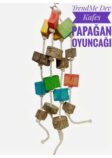 Trendme Papağan Oyuncağı Renkli Dev Kemirme Oyuncağı 40 cm