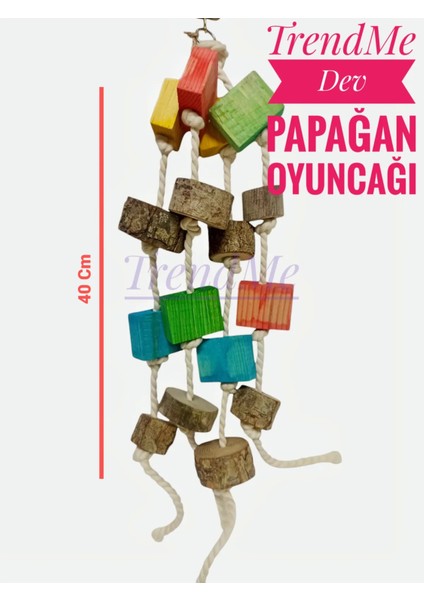 Trendme Papağan Oyuncağı Renkli Dev Kemirme Oyuncağı 40 cm fiyatları